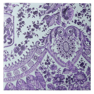 Purple Lace Roses Tile