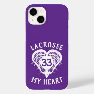Purple Lacrosse My Heart Case-Mate iPhone Case