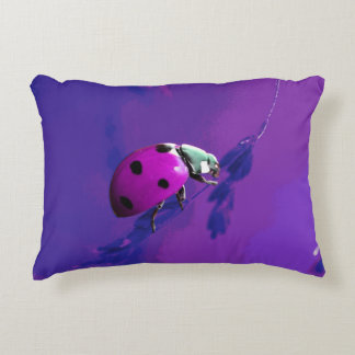 Purple Ladybug Accent Pillow