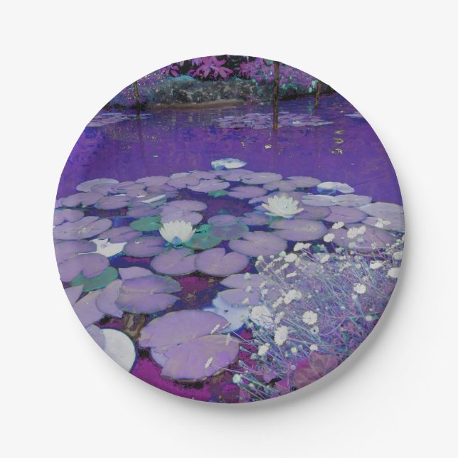 Purple Lake Dreaming Paper Plate (Front)