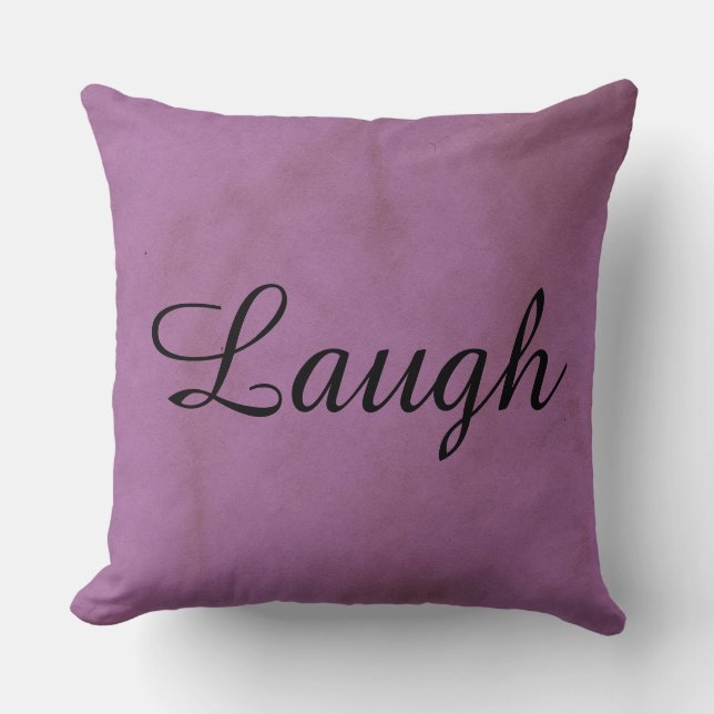 Purple Laugh Decorative Pillow (Front)