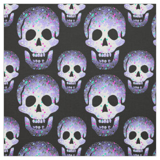 Purple Laughing Skulls Cheeky Witch® Pagan Wiccan Fabric