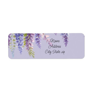 Purple lavande aquarelle glycine florale lilas