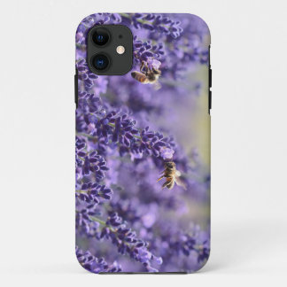 Purple Lavender and Bees iPhone Case