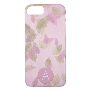 Purple Lavender and Gold Foil Fall Leaves Case-Mate iPhone Case