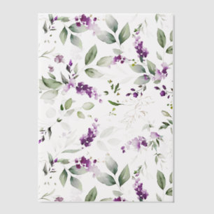 Purple Lavender and Greenery Vellum Overlay Invitations