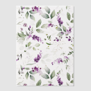 Purple Lavender and Greenery Vellum Overlay Vellum Invitations