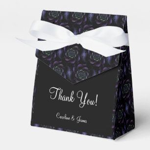 Purple Lavender Black Teal Floral Favor Box