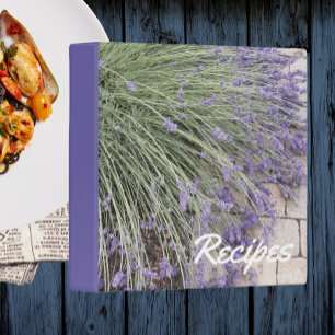 Purple Lavender Blooms Recipe Binder
