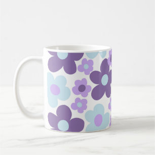 Purple Lavender Blue Daisies Retro Dream #1 #retro Coffee Mug