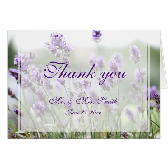 Purple Lavender Bohemian Wedding Thank You Cards