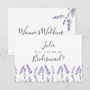 Purple, Lavender Bridesmaid Card