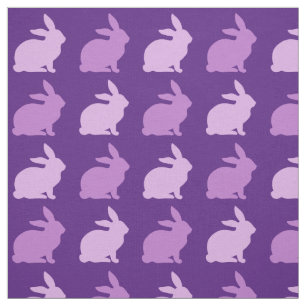 Purple Lavender Bunny Rabbit Fabric