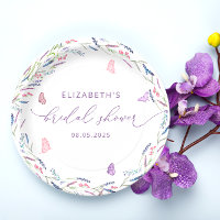 Purple Lavender Butterflies Bridal Shower
