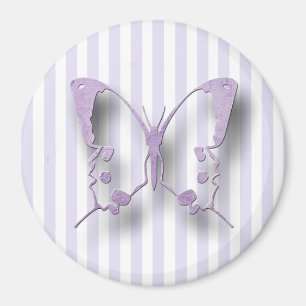 Purple Lavender Butterfly Magnet