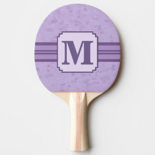 Purple Lavender Custom Striped Monogram Ping Pong Paddle