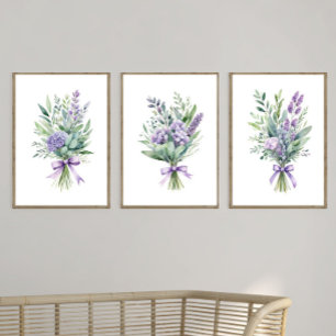 Purple Lavender Eucalyptus Fleur sauvage Floral Im