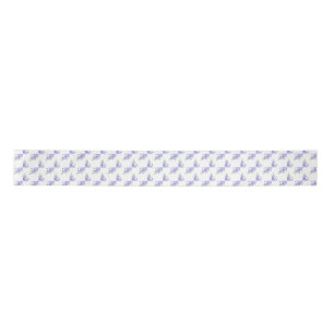 Purple Lavender Floral Botanical All-In-One Foil W Satin Ribbon