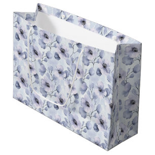 Purple Lavender Floral Bridal Shower Large Gift Bag
