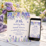 Purple Lavender Floral Garden Party 70th Birthday Invitation<br><div class="desc">Celebrate 70 remarkable years with this elegant floral birthday invitation created for a meaningful milestone celebration. Soft watercolor florals in lavender and purple tones, accented with delicate butterflies, create a graceful and feminine design perfect for honoring a special woman. Mark a beautiful 70th birthday with this refined milestone invitation featuring...</div>