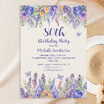Purple Lavender Floral Garden Party 80th Birthday Invitation<br><div class="desc">Honor eight wonderful decades with this graceful 80th birthday party invitation, beautifully decorated with soft watercolor florals in lavender, purple, and pastel hues. Flowing botanical arrangements frame the design, creating a refined and welcoming presentation that feels timeless and celebratory. Subtle butterfly accents add a gentle, uplifting touch, making this invitation...</div>