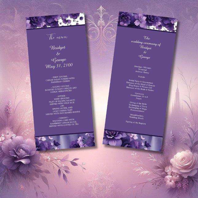 purple & Lavender Floral Wedding Aesthetic Program (Creator Uploaded)