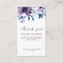 Purple Lavender Flower | Baby Shower Thank You