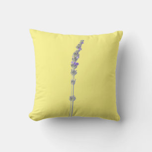 Purple Lavender Flower Throw Pillow Cushion
