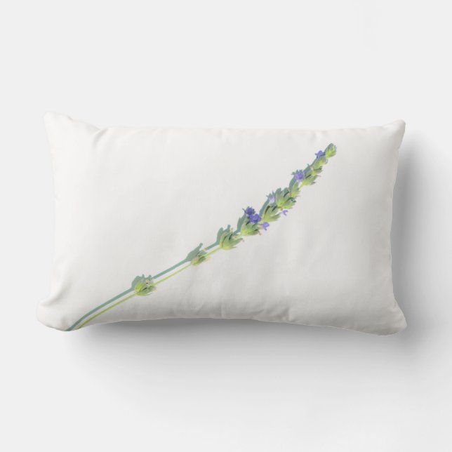 Purple Lavender Flower Throw Pillow Cushion (Front)