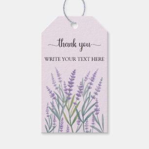 Purple Lavender Flower Watercolor Floral Gift Tags