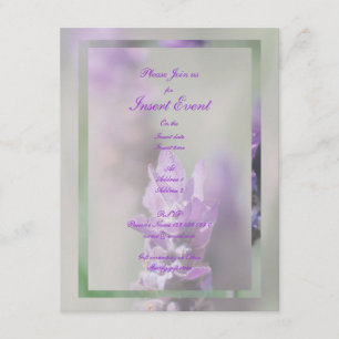Purple lavender flower wedding   Personalize Invitation