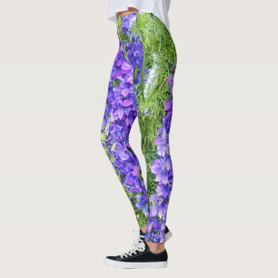 Purple Lavender Flowers, Leggings