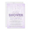 Purple Lavender Glitter Baby Shower Invitation