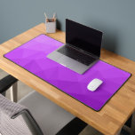 Purple lavender gradient geometric mesh pattern desk mat<br><div class="desc">Unique cool desk mat for her office,  room,  work,  gaming room.. 
Triangle geometric mesh with light to dark pinkish purple lavender ombre gradient.</div>