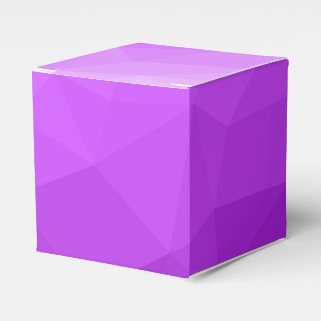 Purple lavender gradient geometric mesh pattern favor box (Front Side)