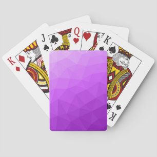 Purple lavender gradient geometric mesh pattern playing cards