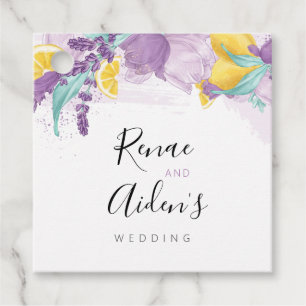 Purple, Lavender lemon favour tag, bridal shower Tags