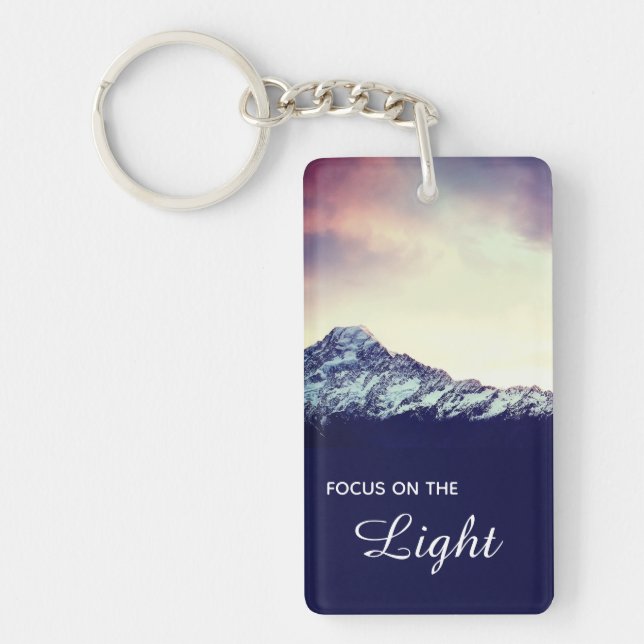 *~* Purple Lavender Mountains Encouragement LOA Keychain (Front)