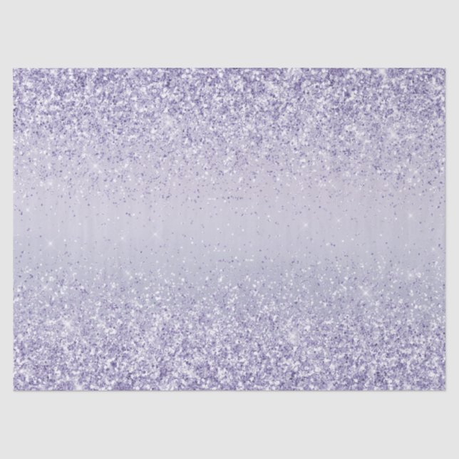 Purple Lavender Ombre Glitter Sparkle Tissue Paper (Front)