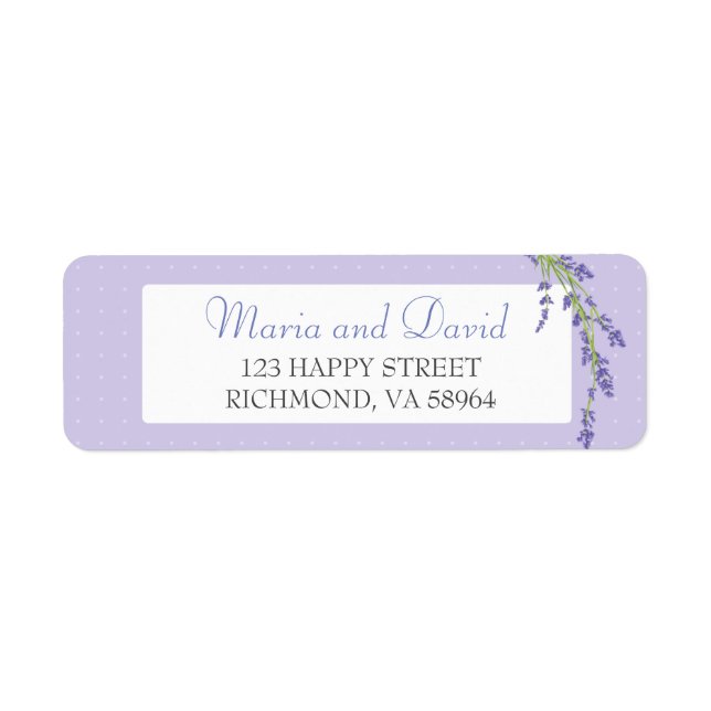 Purple Lavender Return Address (Front)
