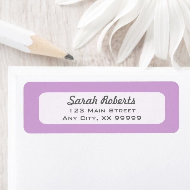 Purple Lavender Return Address Labels (Insitu)