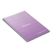 Purple Lavender Shades Youthful Text Name Notebook (Right Side)