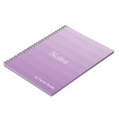 Purple Lavender Shades Youthful Text Name Notebook (Left Side)