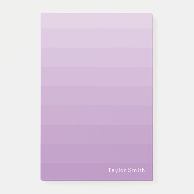 Purple Lavender Shades Youthful Text Name Post-it Notes (Front)