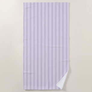 Purple Lavender Stripes Beach Towel