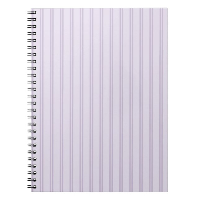 Purple Lavender Stripes Notebook (Front)