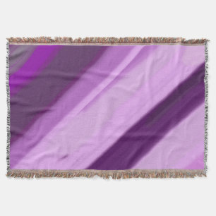 Purple Lavender Stripes Throw Blanket