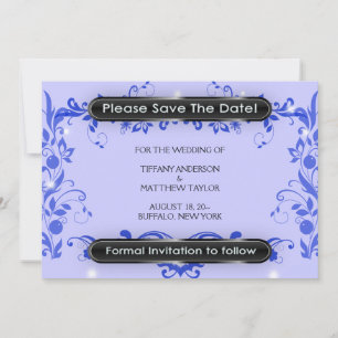 Purple Lavender Swirl Vines Save the Date