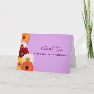 Purple Lavender With colourful Daisy Thank You