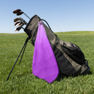 Purple laveneder gradient geometric mesh pattern golf towel